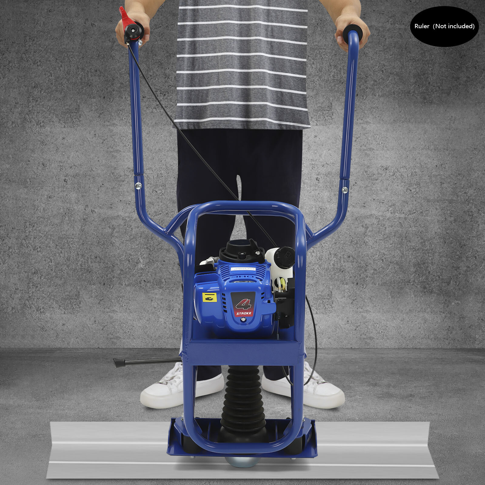 NEW! Gas Power Concrete 4-Stroke Surface Vibratory Leveling Screed Tamper