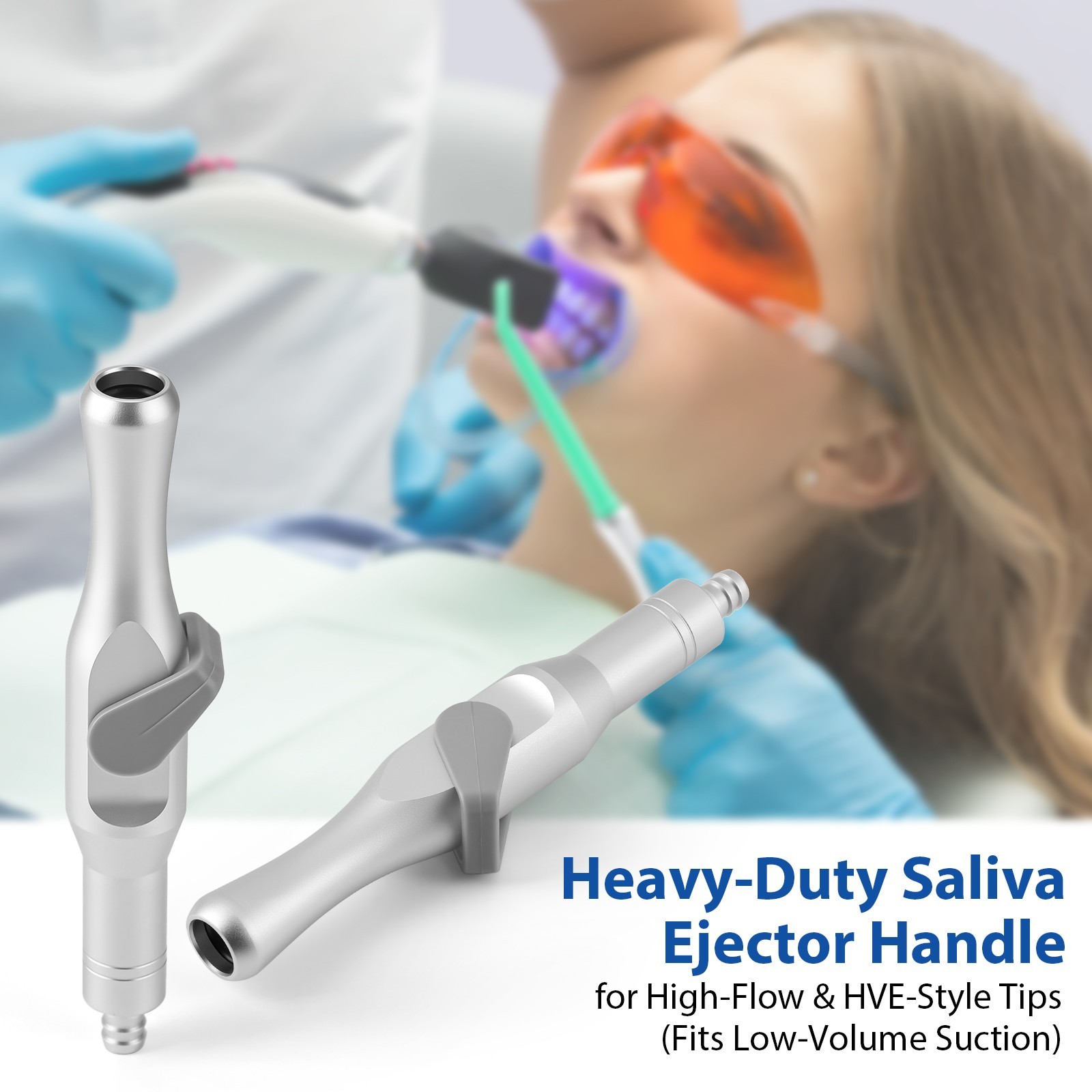 JMU Reusable Dental HVE Saliva Ejector Valve Aluminum SE Suction Handle MSS-1 MW