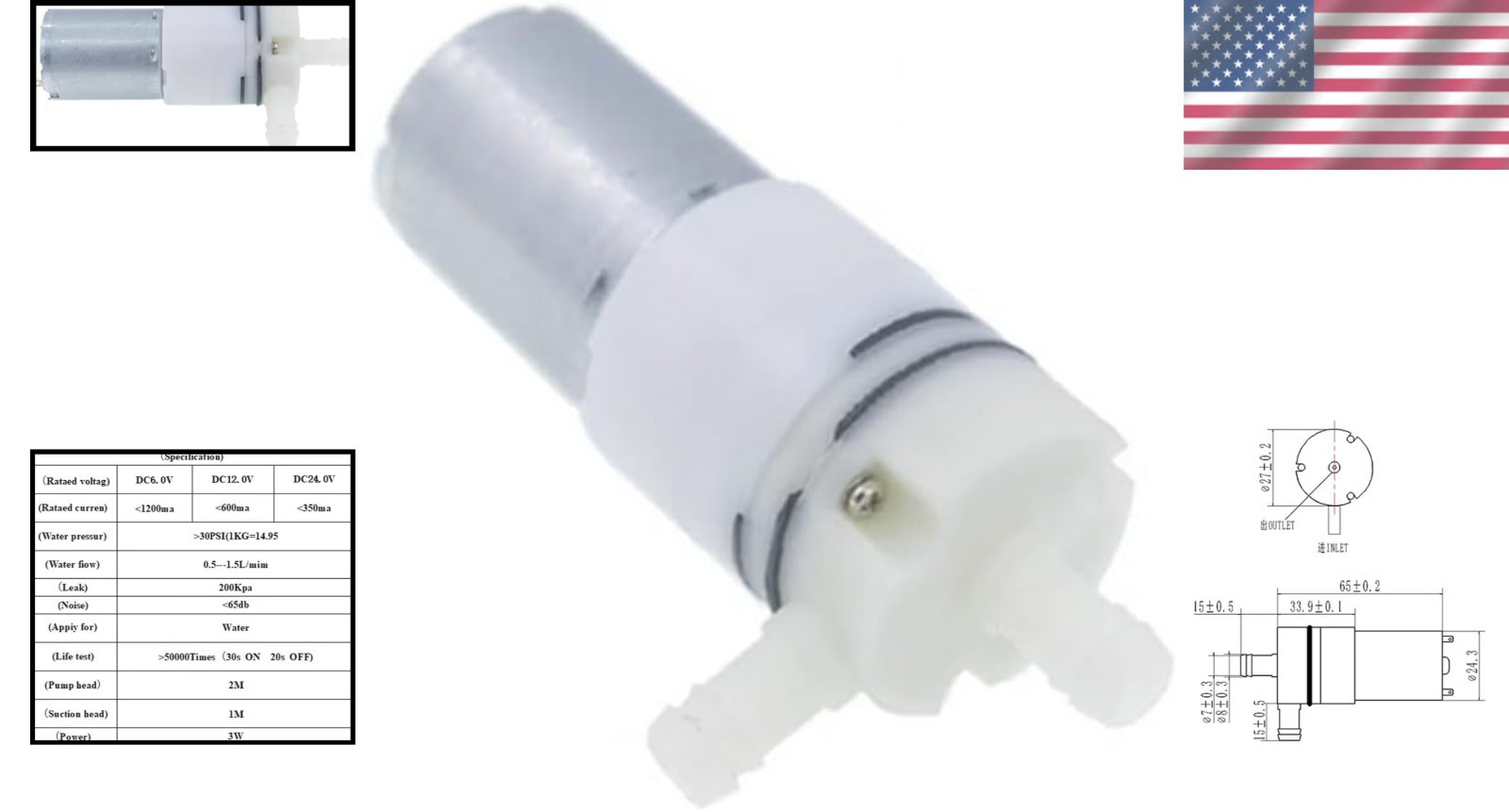 Stable Performance 12V Mini Diaphragm Pump – Perfect for Easy Liquid Transfer