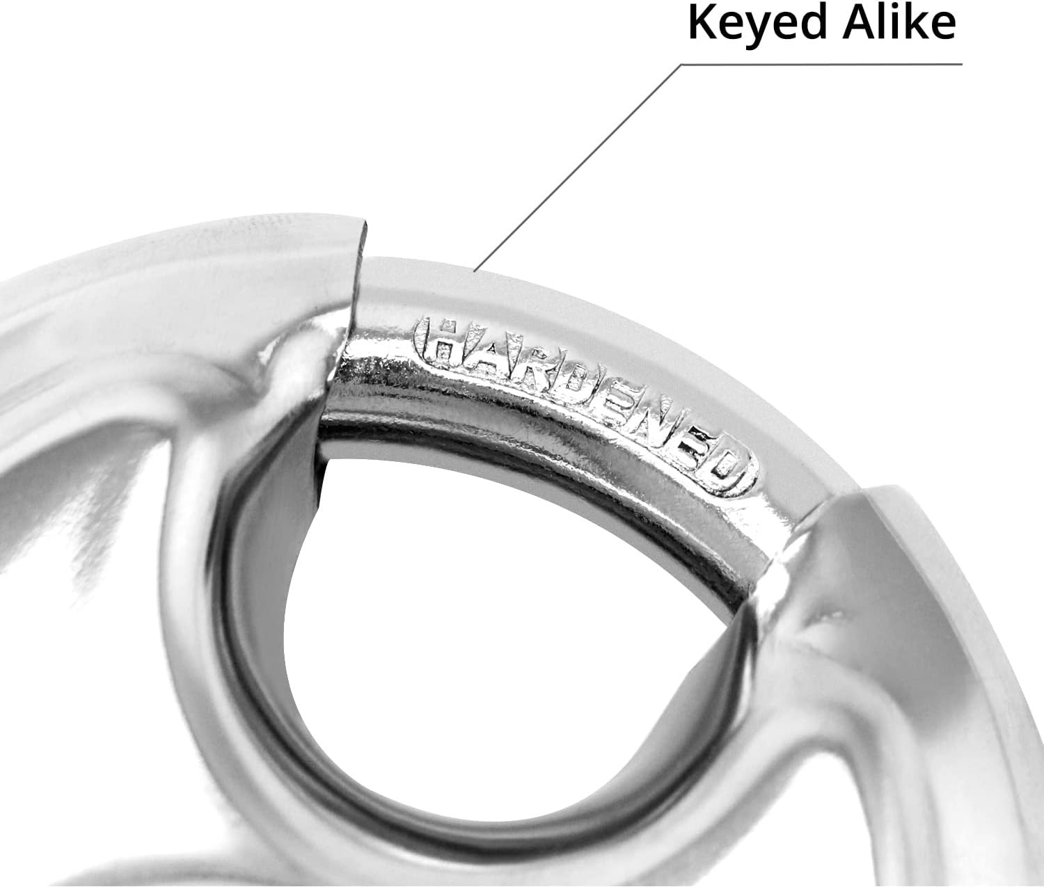 Keyed Alike Disc Padlock, 8 Pack Stainless Steel Discus Lock with 3/8-Inch Shack