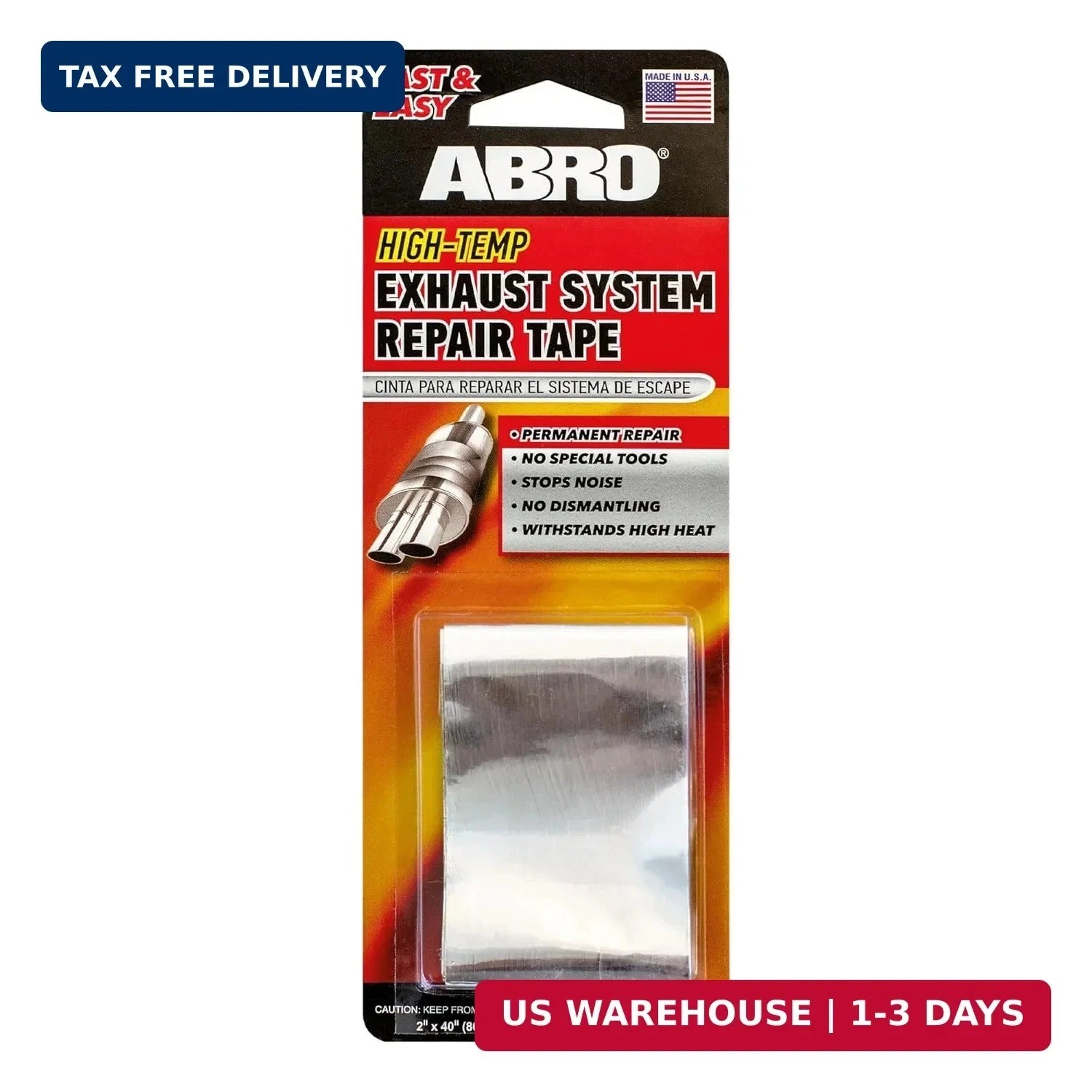 Exhaust Tape: Muffler Repair Kit, High Temp Aluminum Bonding Agent Exhaust Leak
