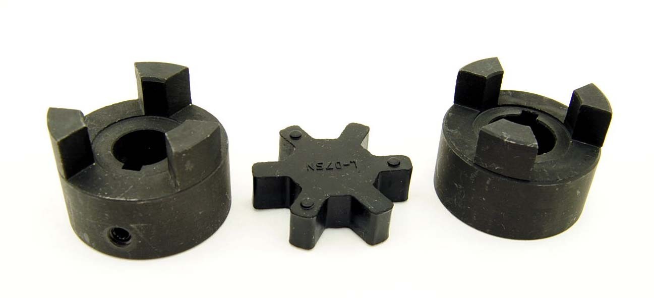 7/8″ to 1″ L075 Flexible 3-Piece L-Jaw Coupling Coupler Set & NBR Rubber Spider