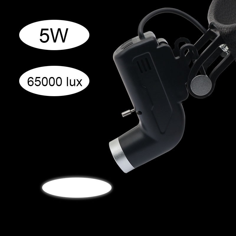 5W Dental Medical Headband LED Head Light Good Light Spot ENT Black US STOCK