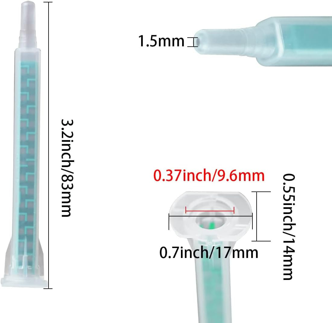 Epoxy Mixing NozzleTip Static Mix Tube Adhesive Cartridges Tips for 1.7oz