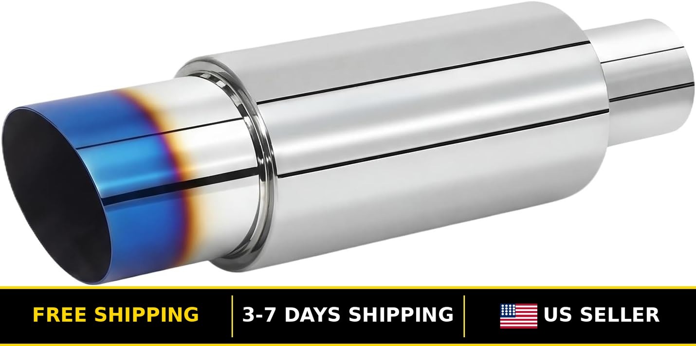 15″ Universal Stainless Steel Car Exhaust Muffler Tips – Exhaust Pipe Upgrade