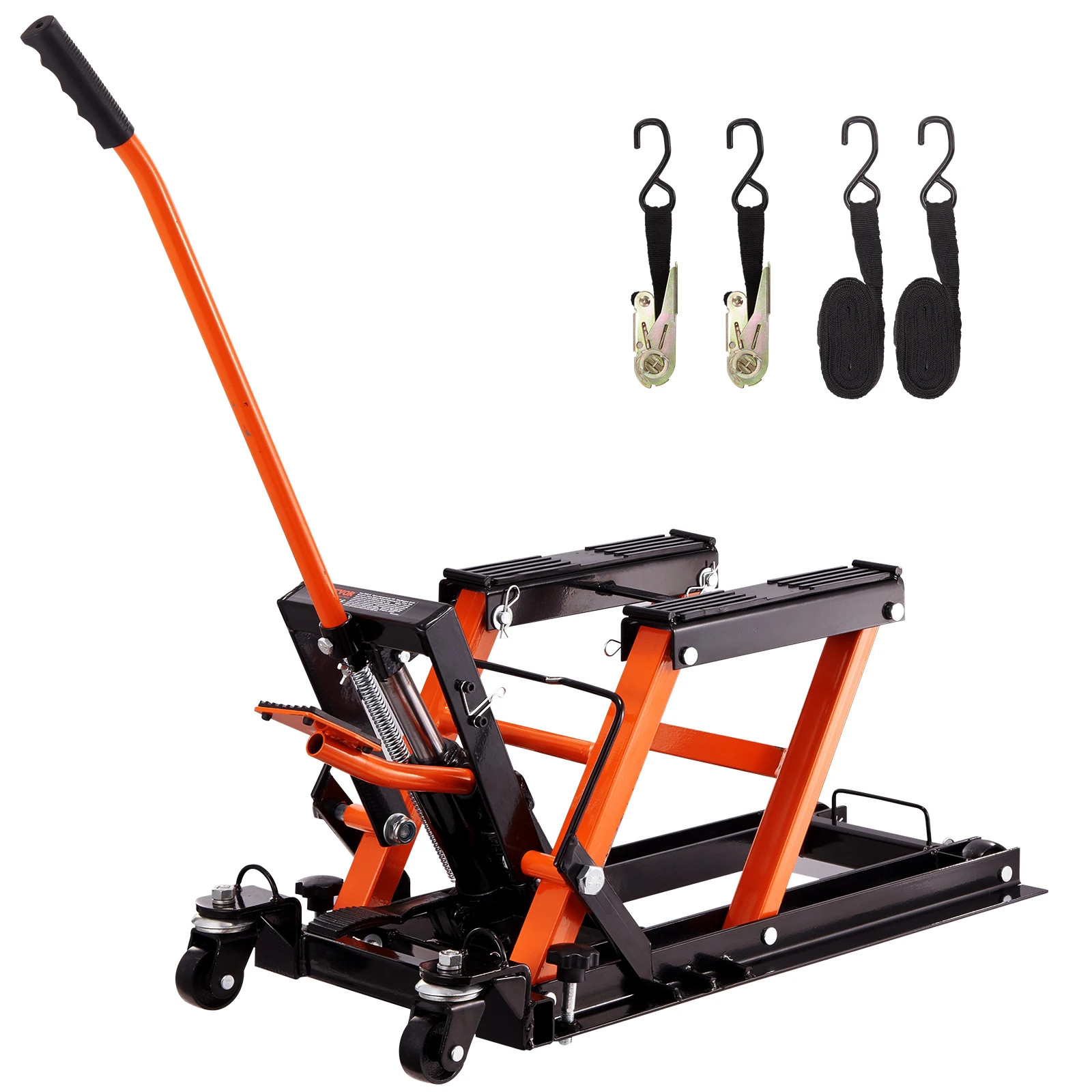 1500LBS Motorcycle ATV Hydraulic Scissor Lift Jack Stand 4.7″-15″ Steel