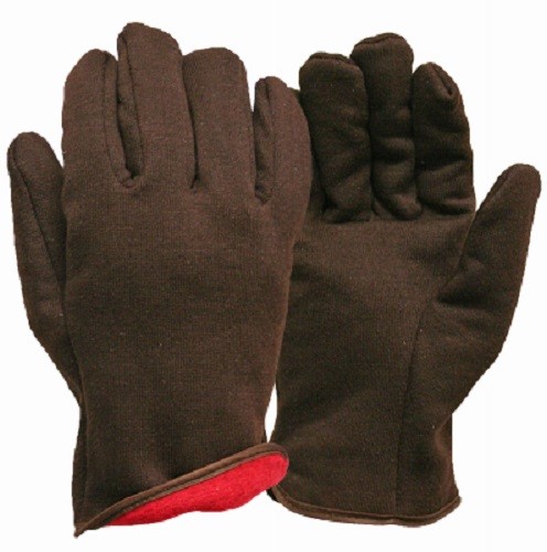 True Grip 9927-26 Men’s Large Fleece Lined Brown Jersey Gloves – Pack of 24