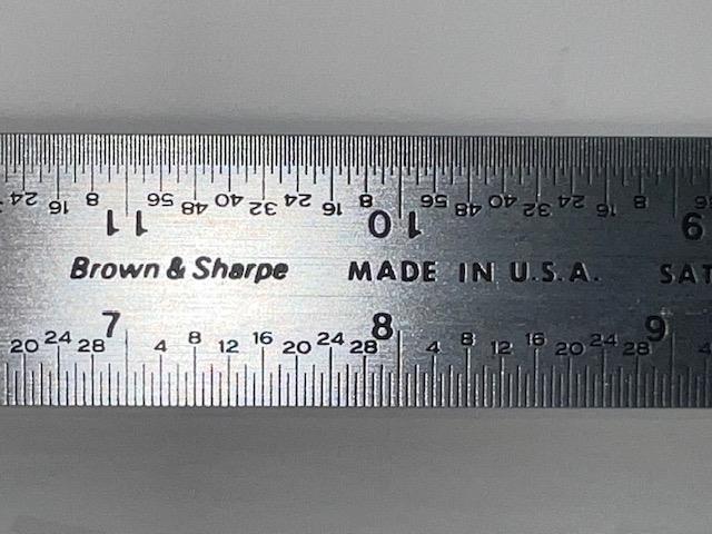 NOS Brown & Sharpe USA 18″ Satin Chrome Tempered Combination Square Blade Rule