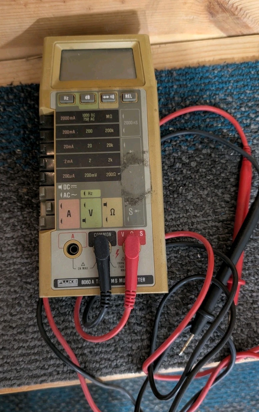 Fluke # 8060A True RMS Digital Multimeter with Fluke Test Probes