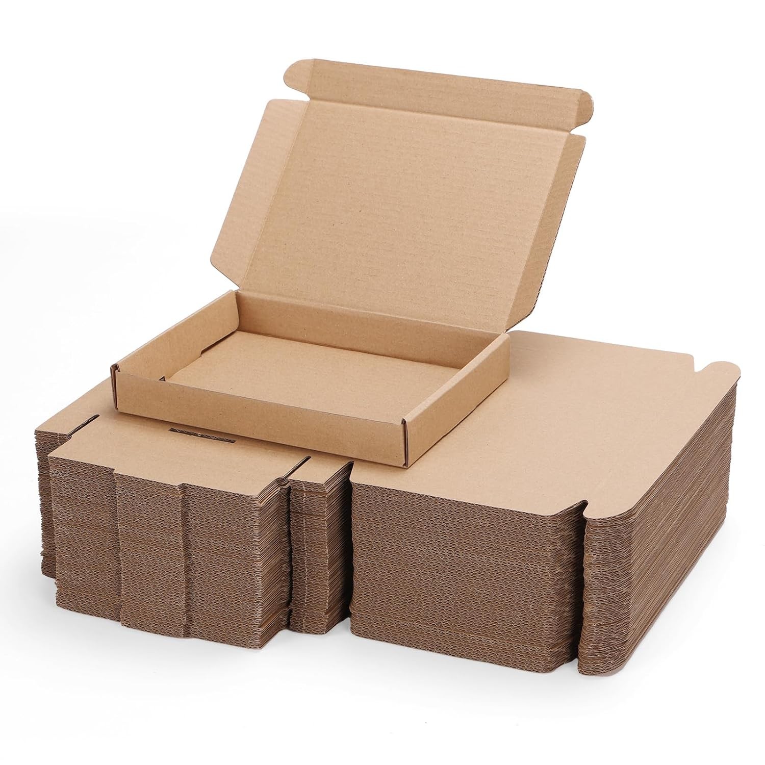 Brown Shipping Boxes Bulk 7x5x1 Inch Tab Lock Tuck Top Mailer 50 Pack Brown