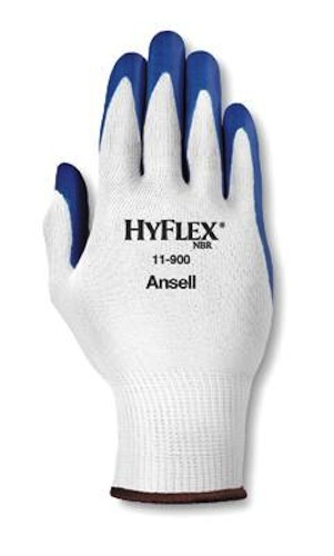 Ansell HyFlex 11-900 Nitrile Palm Coated Gloves Size 10, 12 Pair(1 DOZEN)