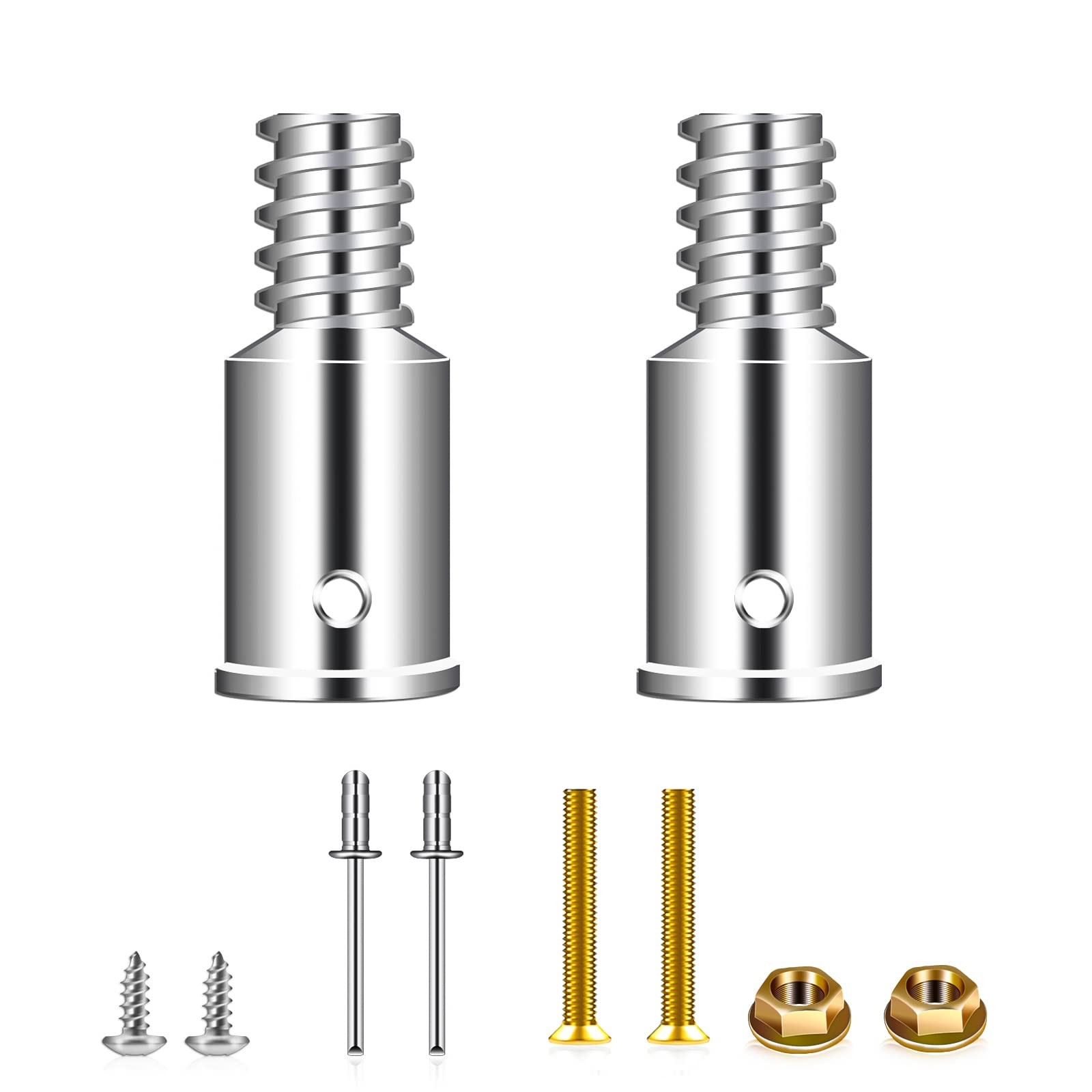 Sartatue Thread Tip Replacement,Ultra Threaded 0.8 Inch-2PCS, Silver