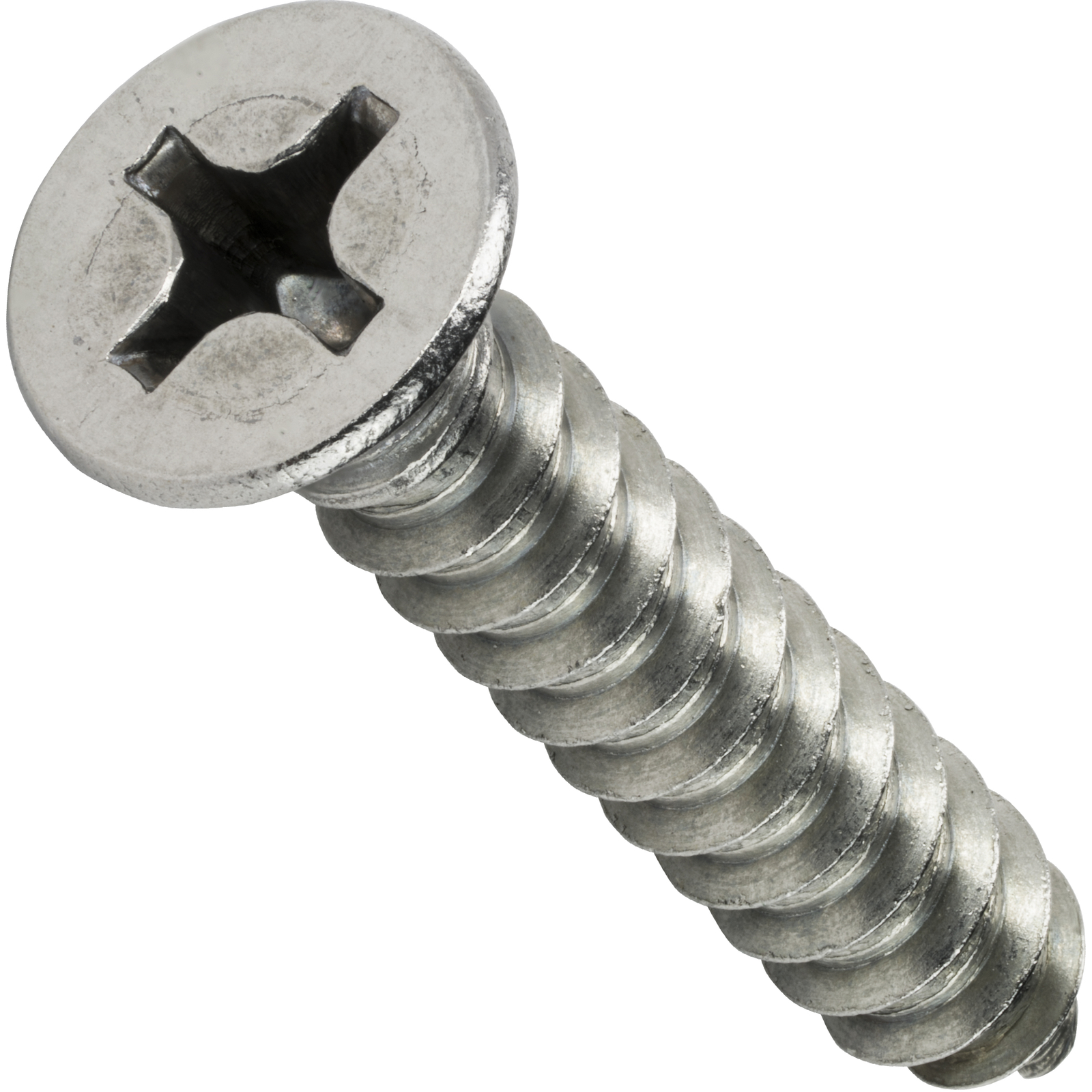 #10 x 3-1/2″ Phillips Flat Head Sheet Metal Screws Stainless Steel Qty 1000