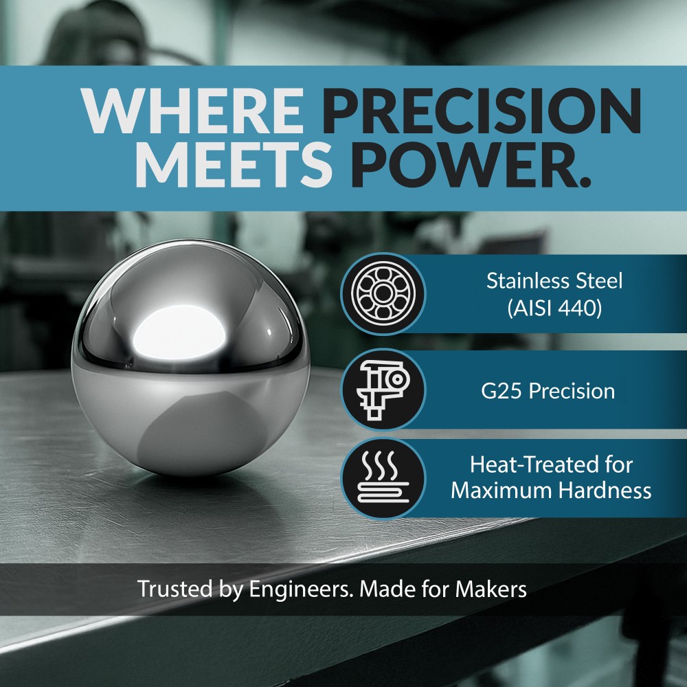 (100) 1/4″ Inch AISI 440 Stainless Steel Bearing Ball (G25 Precision)