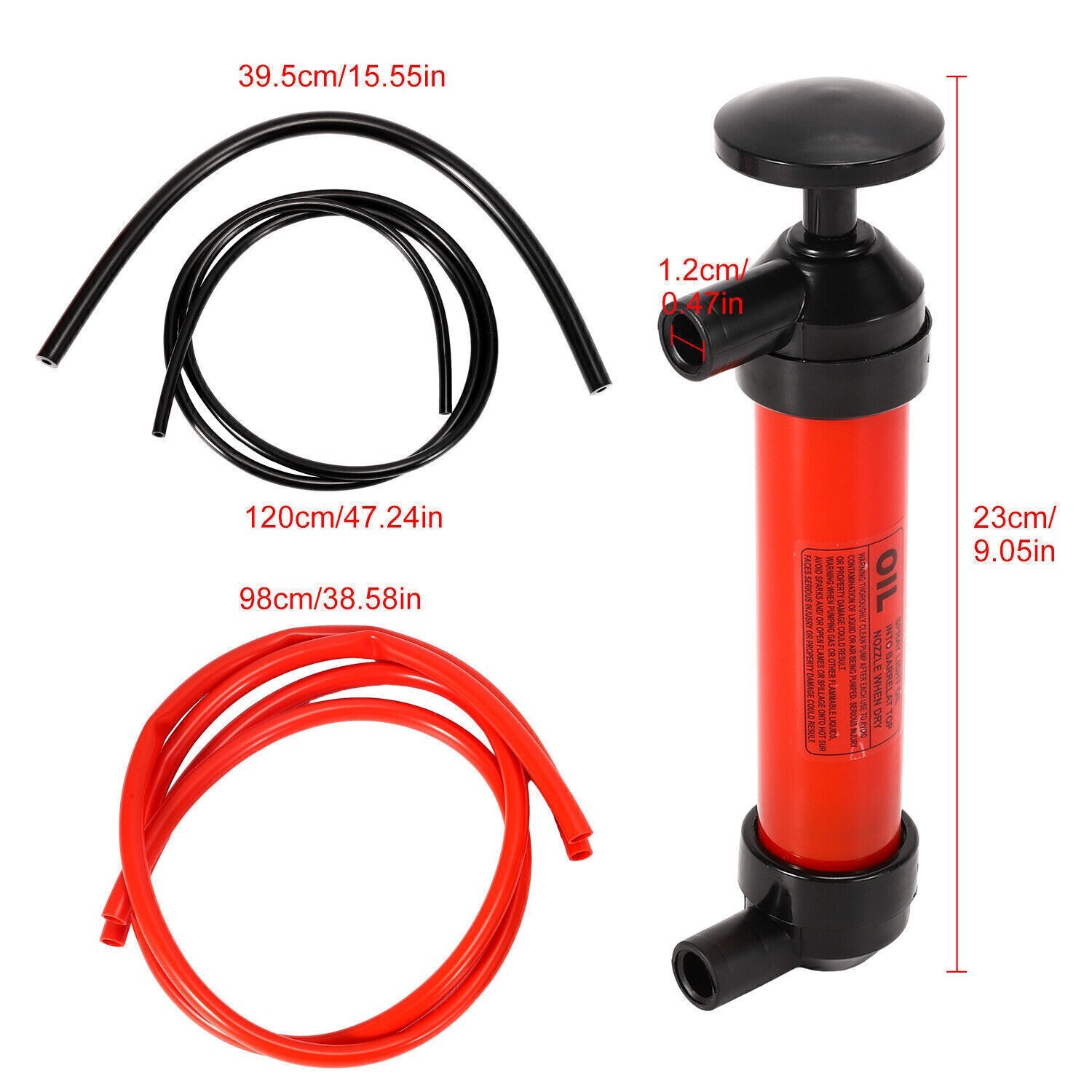Multi-Use Liquid Transfer Siphon Hand Pump Kit Fuel Diesel Oil Kerosene Water