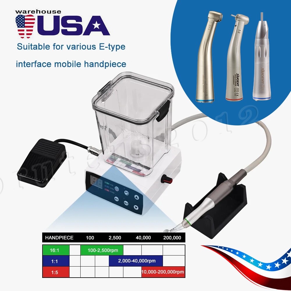NSK Style Dental Brushless Electric Micro Motor/1:1/1:5 Handpiece for Practice