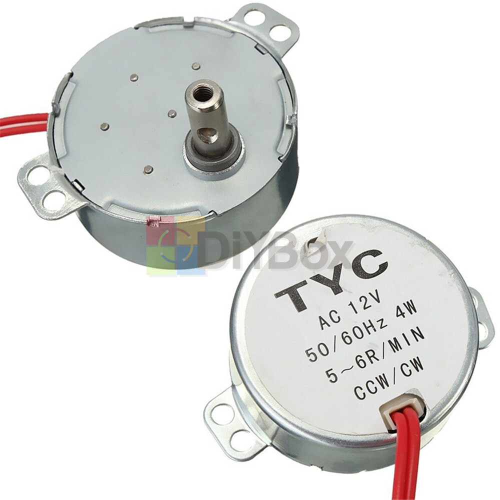 AC 12V/110V/220V 4W 50/60Hz Synchronous Motor 2.5/3/5/6RPM For Microwave TYC-50