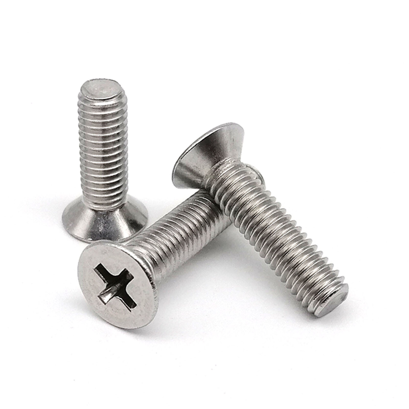 Phillips Flat Head Screw M3 M3.5 M4 M5 M6 M8 M10, 18-8 Stainless Steel, DIN: 965