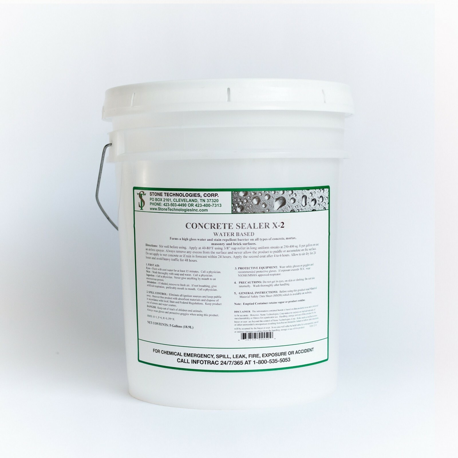 Concrete Sealer X-2 reactive pure silicate based sealer & hardener 5 gallons