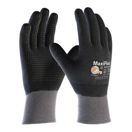 Pip 34-846/Xs Coated Gloves, Foam Nitrile, Dotted, Palm, 3 Abrasion Level,