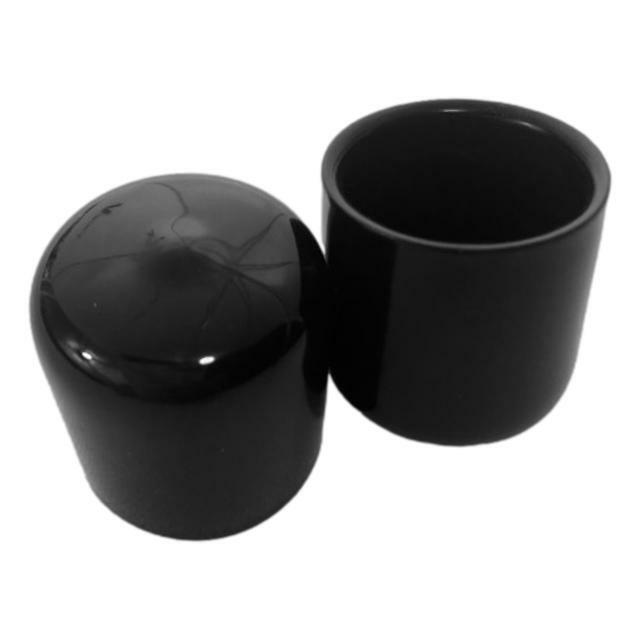 Round Dust Cap Cover ( 1″ ) Black Vinyl For Tube Pipe Wood Plastic Soft Flexible