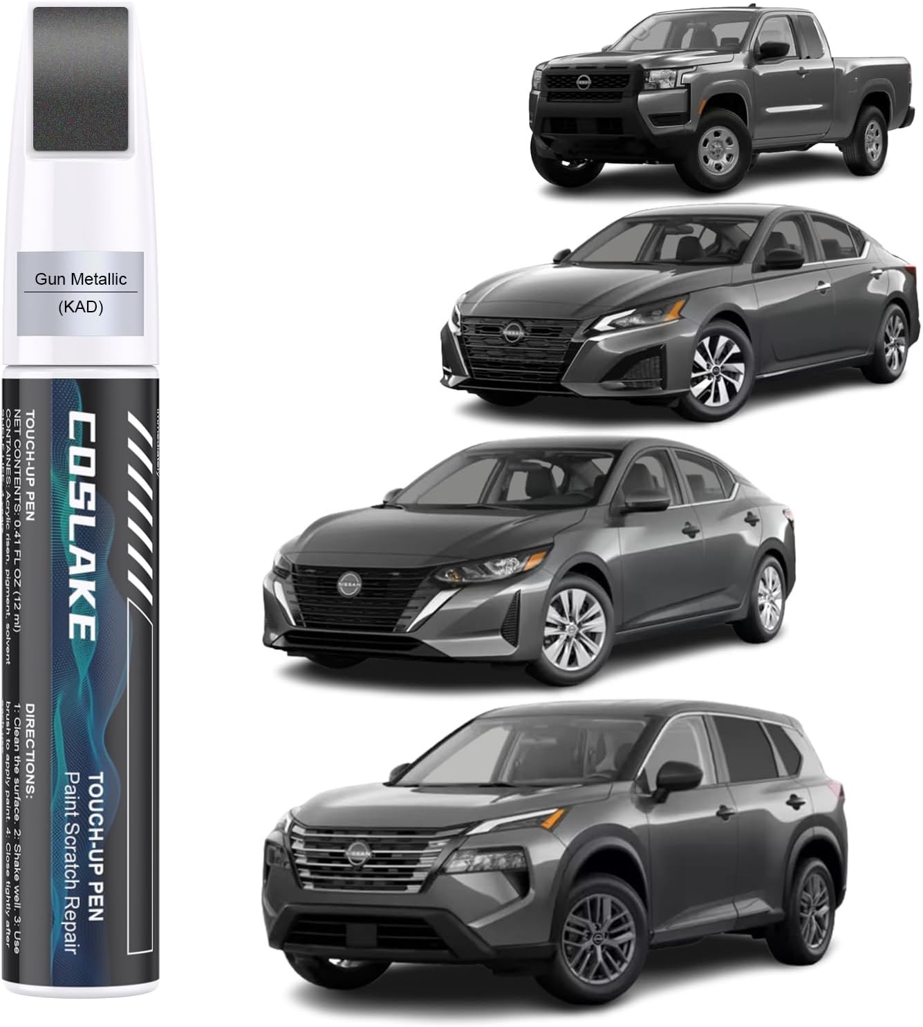 Car Touch Up PaintGun MetallicKAD for Nissan, Car Paint Scratch Repair Kit, Q…