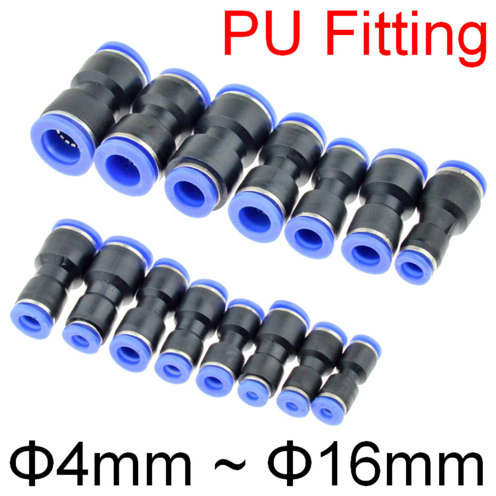 4/6/8/10/12/14/16mm Tube OD Air Pneumatic Fitting PU Straight Push In Connector#