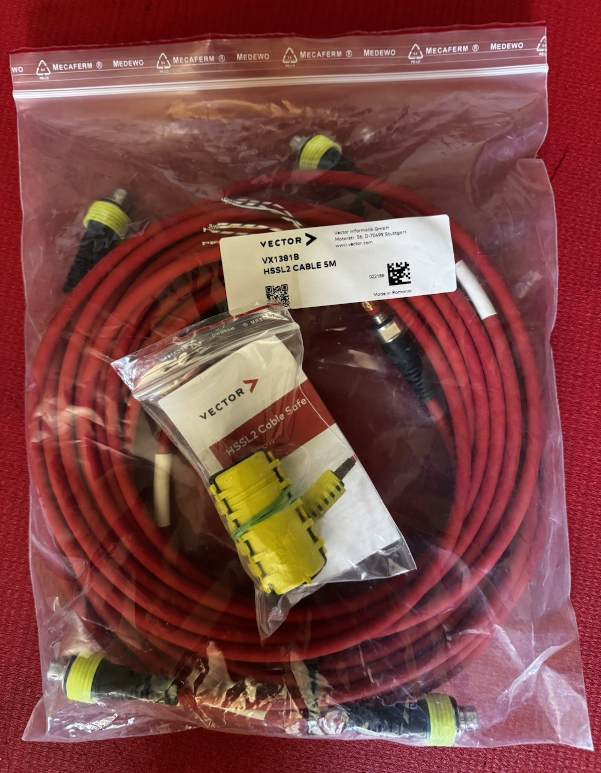 Vector VX1381B HSSL2 PLC Cable Assembly 22189 5 m Red Cable