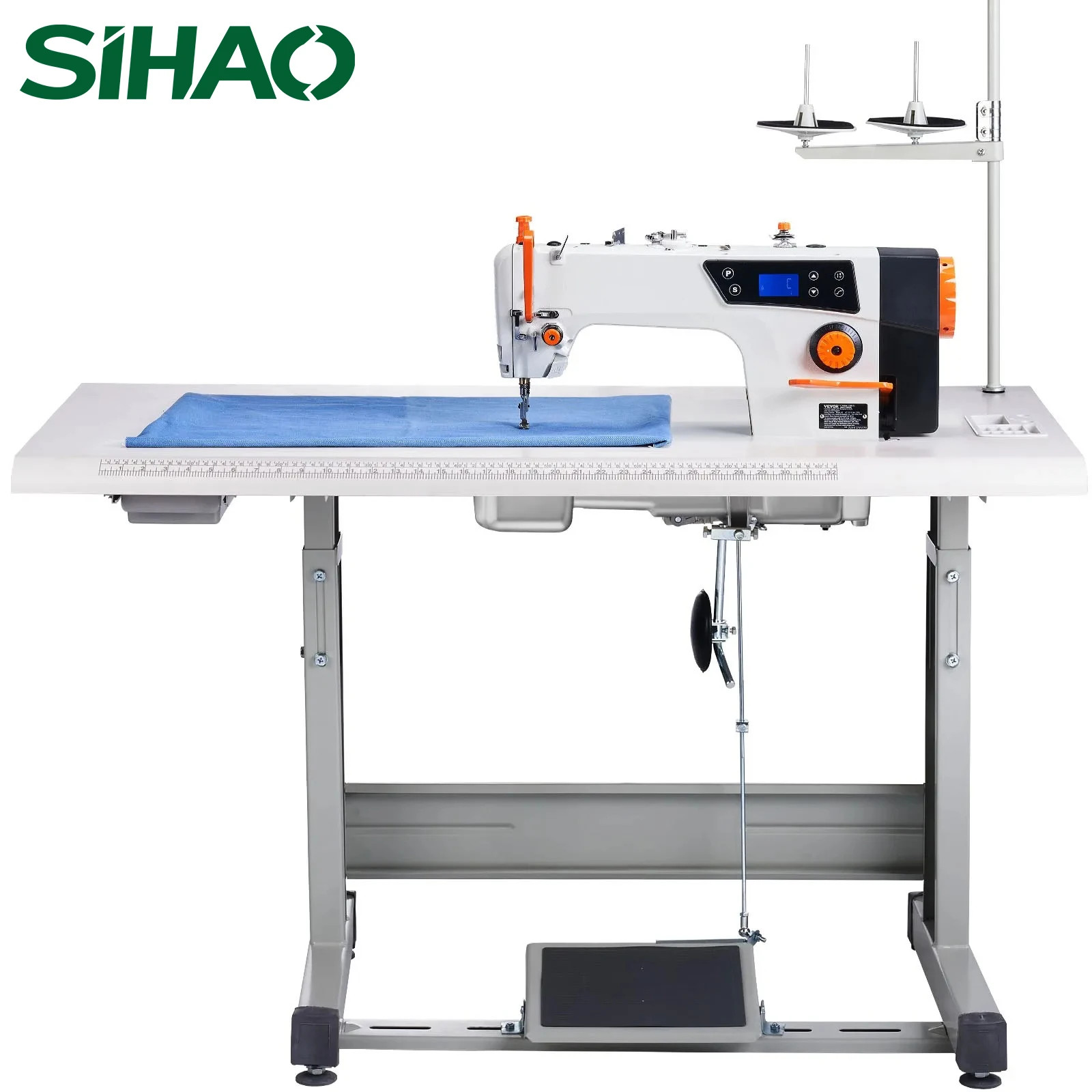 ​​SIHAO 550W Industrial Digital Sewing Machine, Servo Motor Locks Stitch 5000SPM