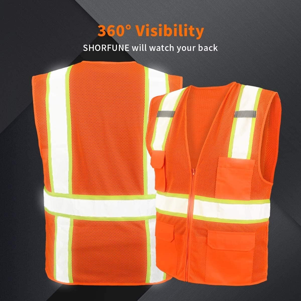 🏈🦺CINCINNATI BENGALS REFLECTIVE SAFETY PPE VEST W/REFLECTIVE LOGO M/L/XL/2XL