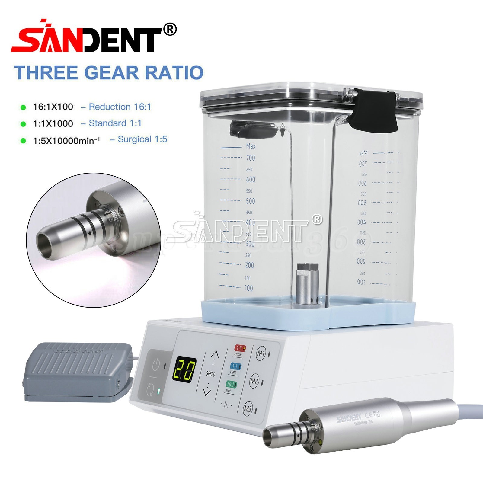 Dental Brushless LED Electric Micro Motor For Practice/1:5 Increasing Handpiece