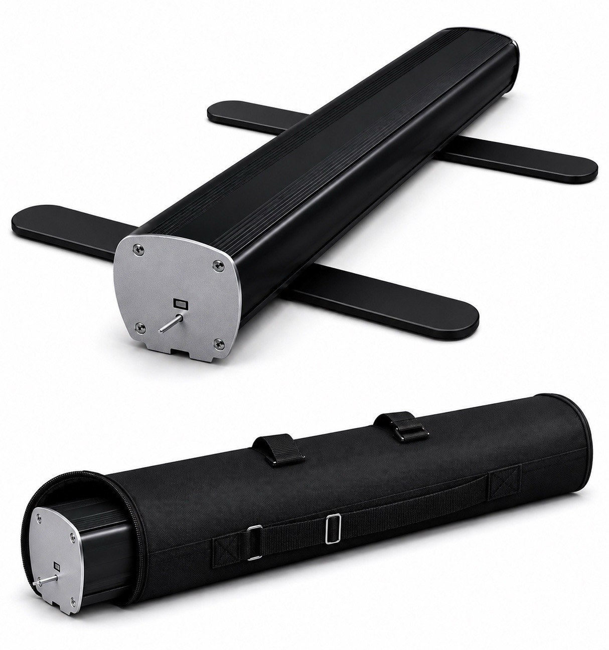 Retractable Banner Black Stand Trade Show Display Carry Bag ( 6 Pcs 33″ x80″)