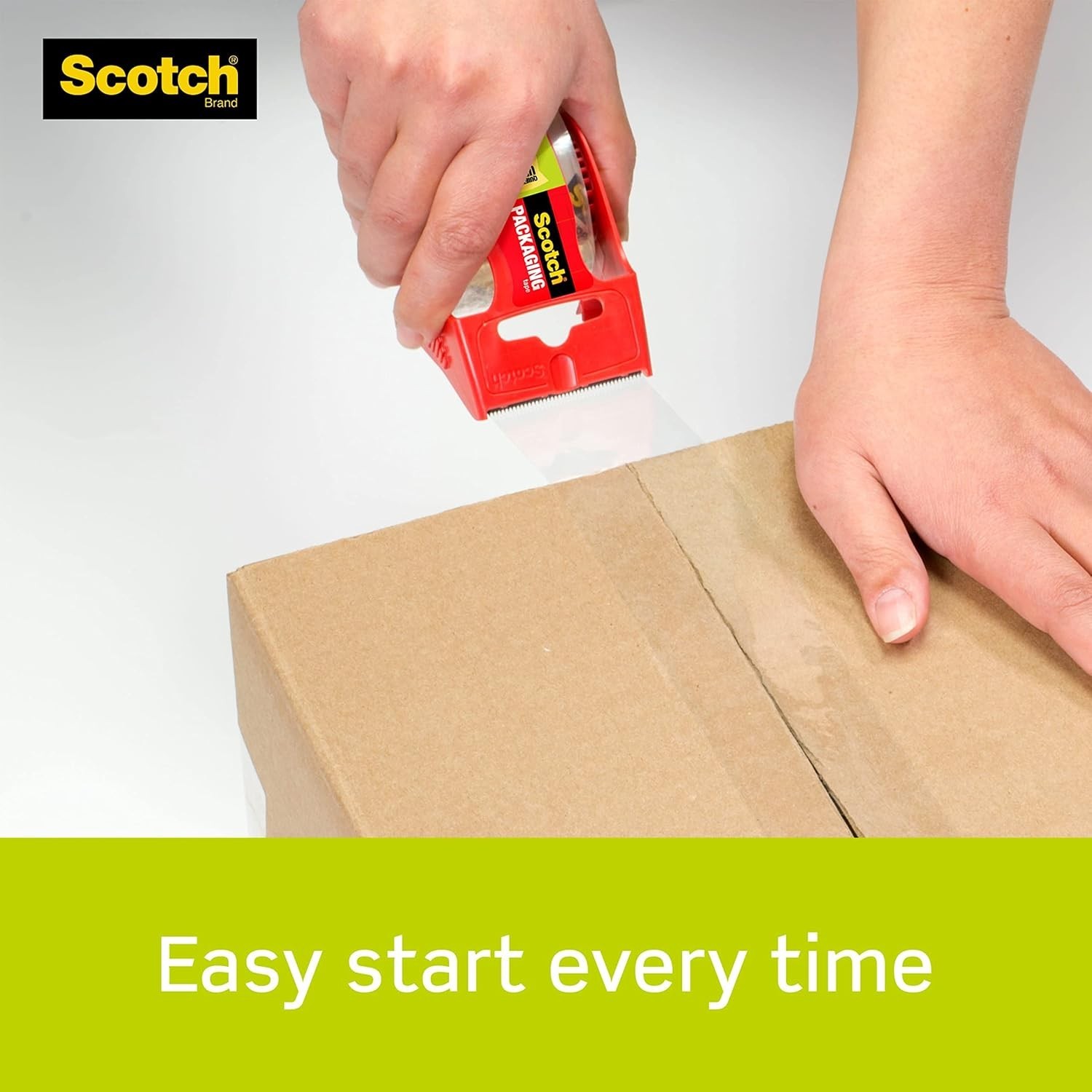 Scotch Sure Start Shipping Packaging Tape, 1.88″x 22.2 Yd, 6 Rolls,