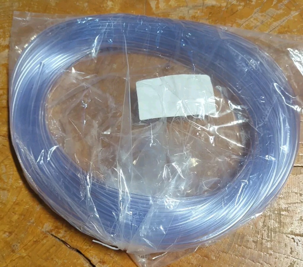 5′ – Vinyl Tubing 1/8ID X 1/4OD Flexible Clear Hose Food Grade Not Fuel Polyflex