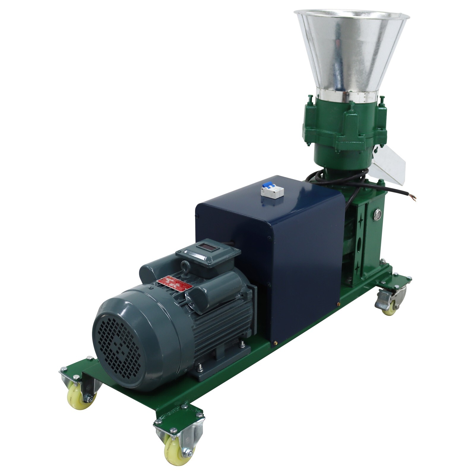 Feed Granulator Animal Feed Pellet Mill Machine 8mm Plate 220V 4.5KW 4Rollers
