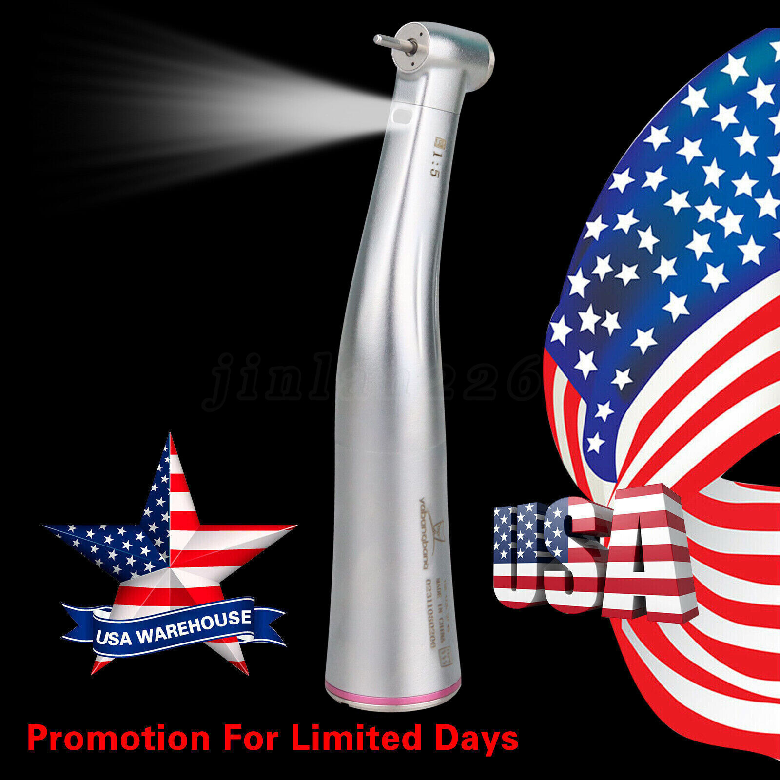 Fiber Optic 1:5 Increasing Handpiece Fit Dental Brushless Electric Micro Motor