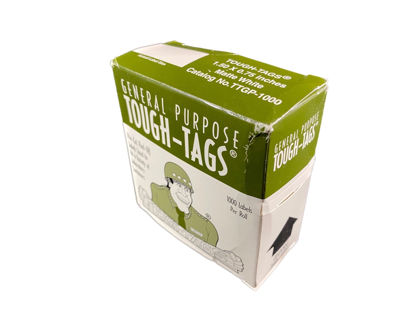 DIVERSIFIED BIOTECH Tough-Tags Lab Labels 1.5×0.75in TTGP-1000 (1000/cs)