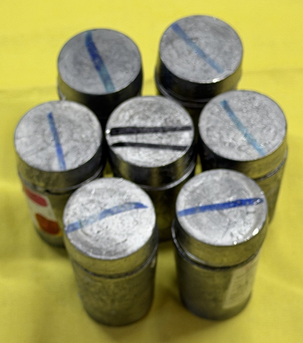 7 LEAD PIG RADIOACTIVE MATERIALS SOURCES MINERALS STORAGE Pb