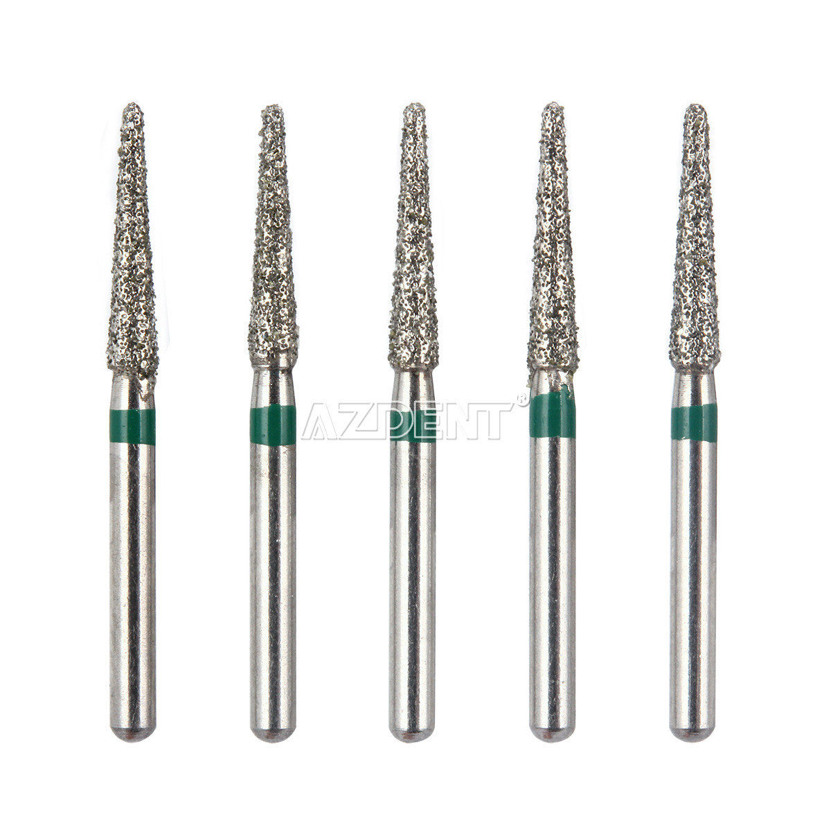 AZDENT 100 Types Dental Diamond Bur Drills for High Speed Handpiece 5pcs/kit