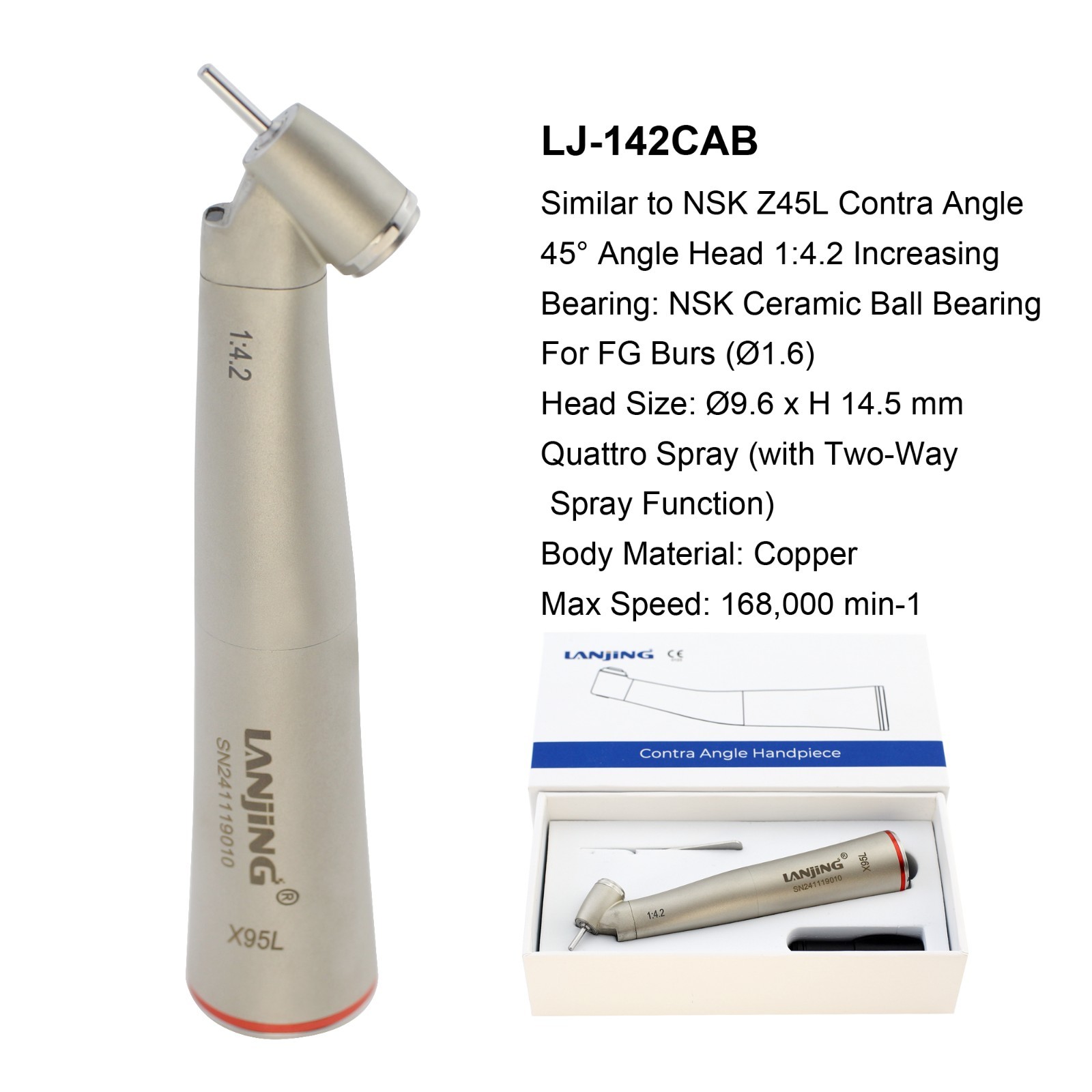 Dental Electric Handpiece System 1:1 1:5 LED Motor KaVo MASTERmatic LUX M25L