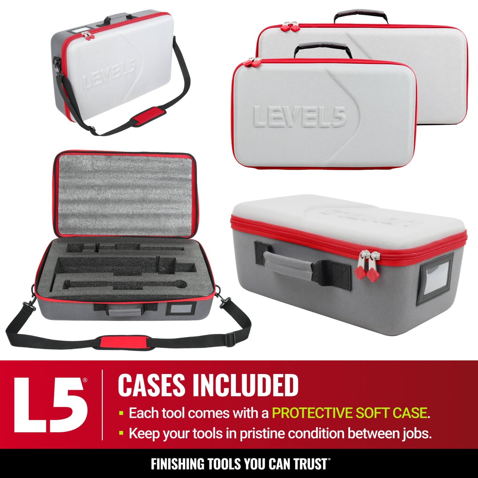 LEVEL5 Drywall Tools 10″ & 12″ Flat Finishing Box Combo w/ Pump | 4-605
