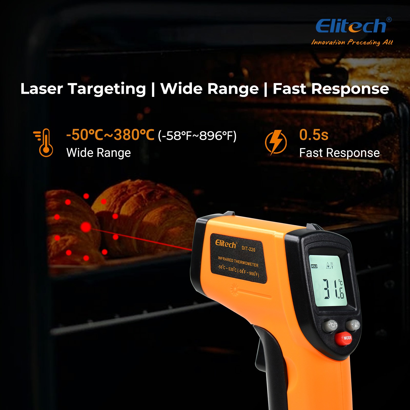 Elitech LD-200 Heated Diode HVAC Refrigerant Gas Leakage Tester Detector