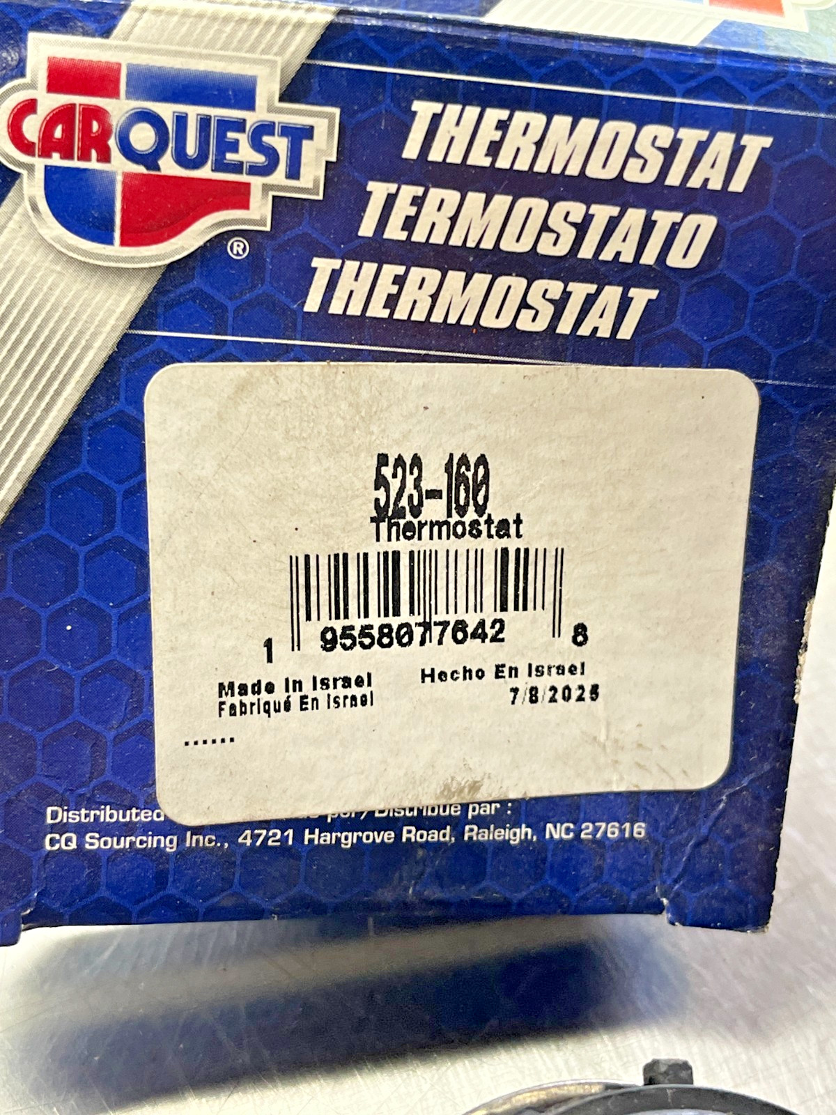523-160 Genuine CARQUEST 160 Degree THERMOSTAT 523160