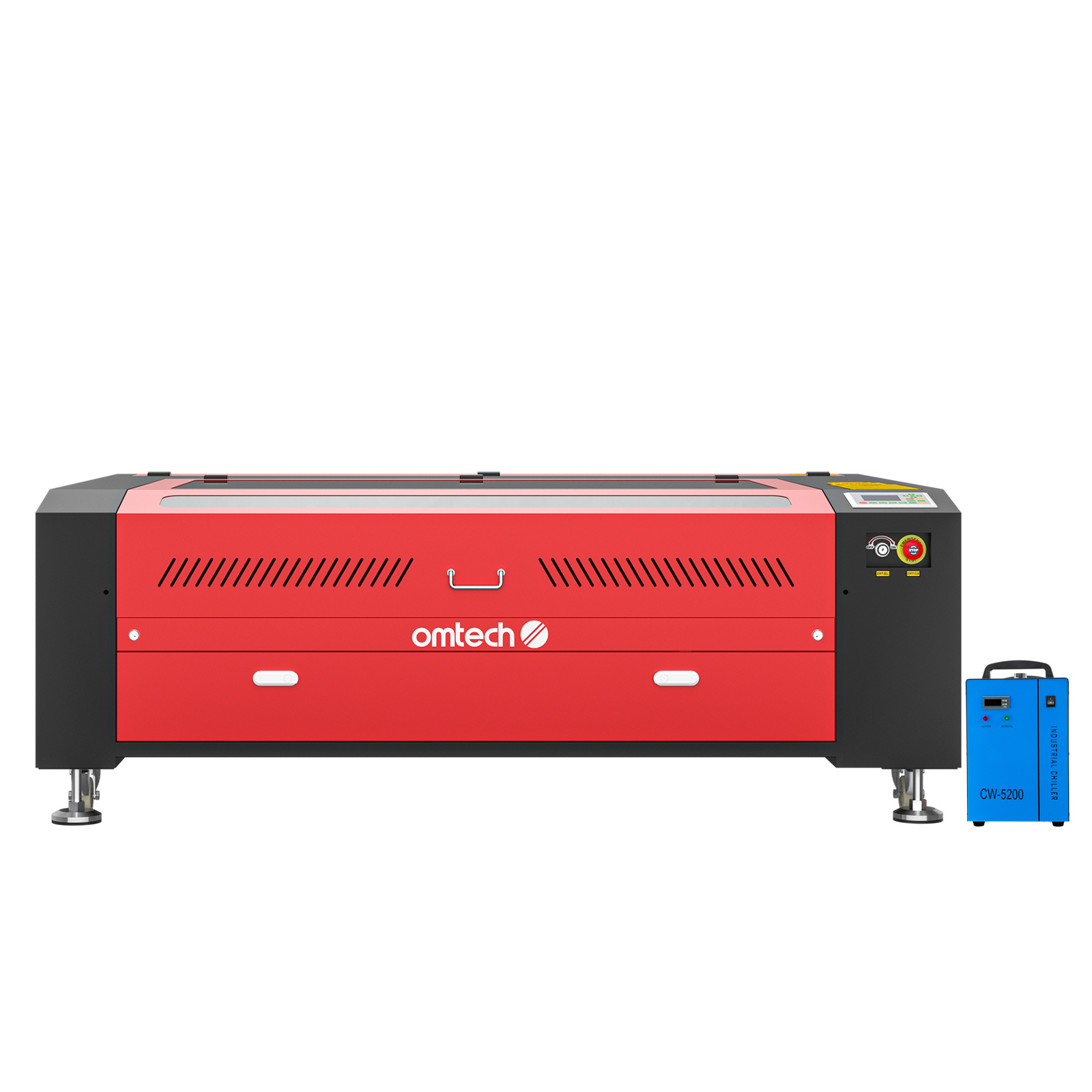 OMTech 35×50 130W CO2 laser Engraver Cutter Autofocus with CW-5200 Water Chiller