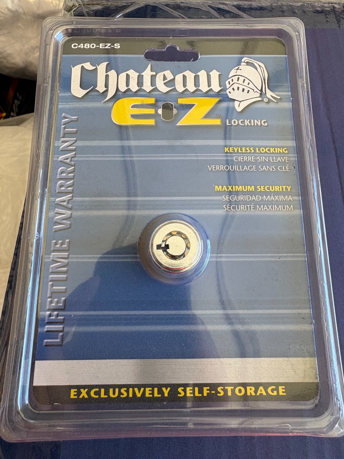 Chateau Keyless Locking C480-EZ-S Storage Cylinder Lock NIB FREE SHIPPING