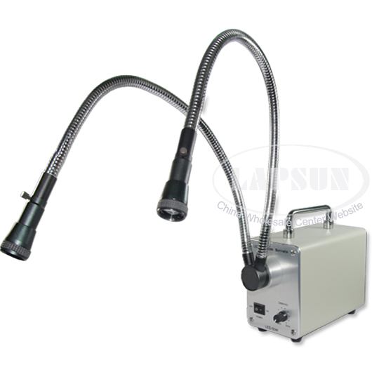 20W 30 50W Dual Gooseneck Cold Fiber Optic Light LED Microscope Illuminator Lamp