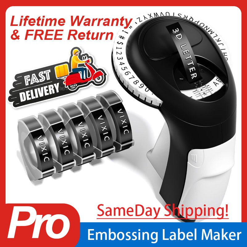 Phomemo Embossing Label Maker with 5 Tapes Organizer Xpress Pro Label Maker