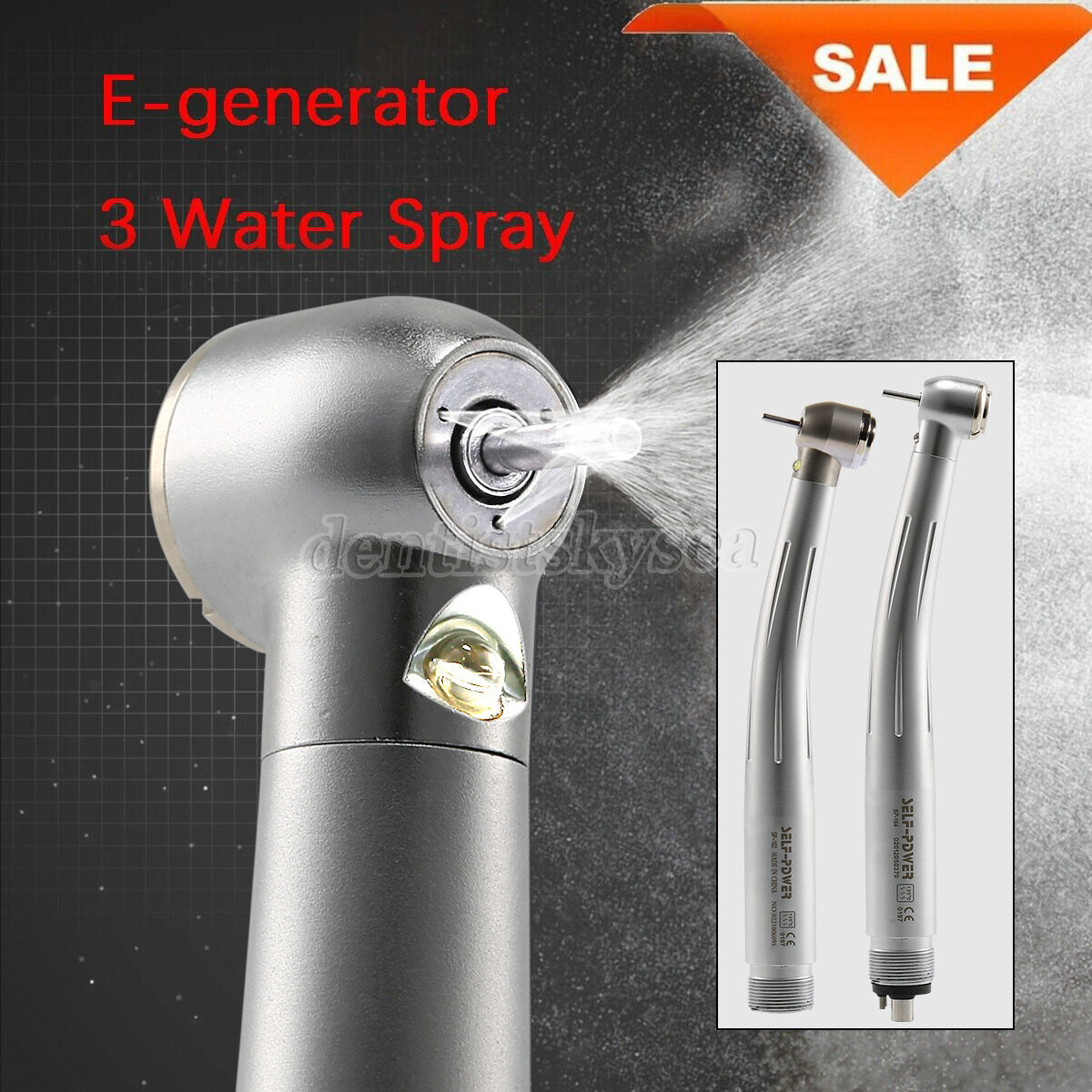 Dental Fiber Optic LED E-generator High Speed Handpiece Push Button 2/4H PDM PDB