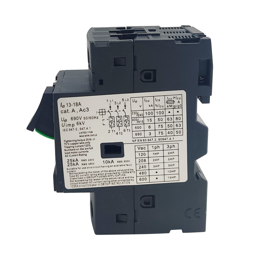 GV2ME20 Motor circuit breaker Deca 13A to 18A Manual Motor Starter Button NEW