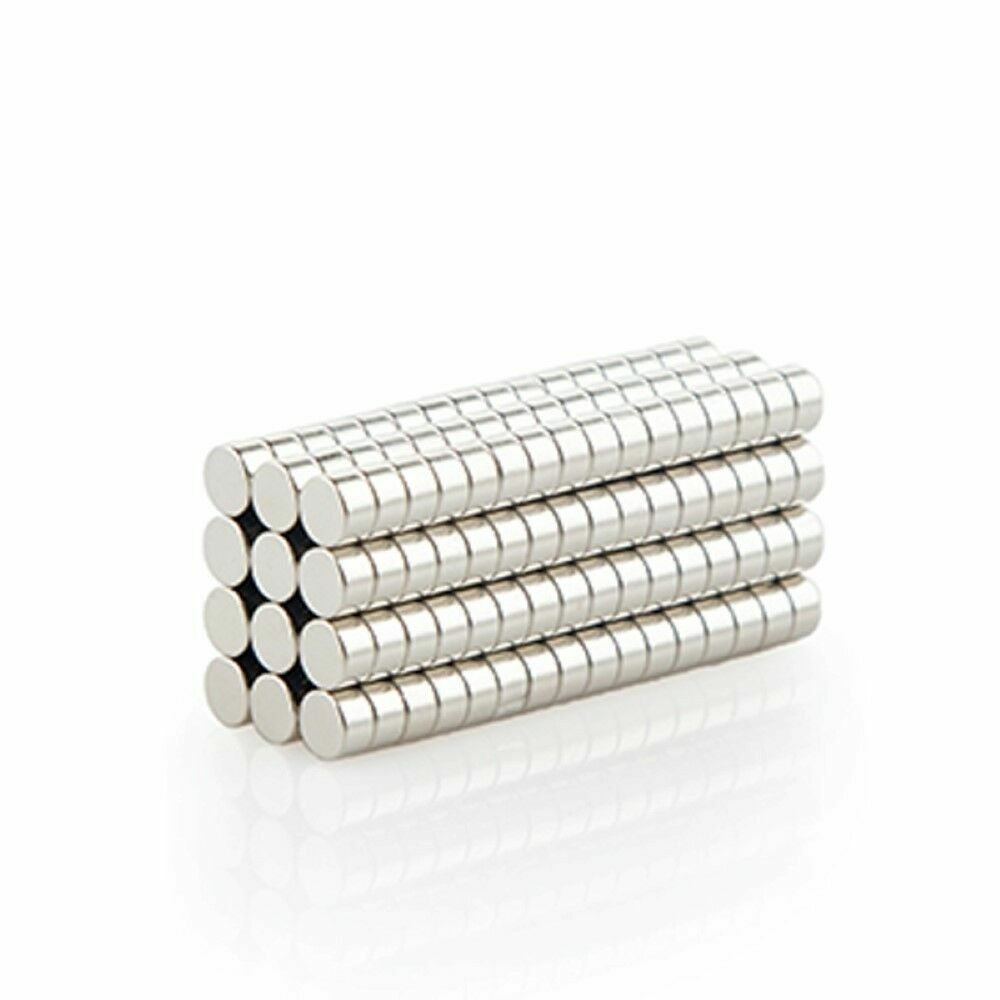 100 Strong Rare Earth Neodymium Disc Magnets 6 x 3mm (1/4 x 1/8 inch)